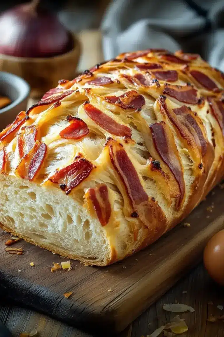 Pain Aux Lardons Et Oignons Maison