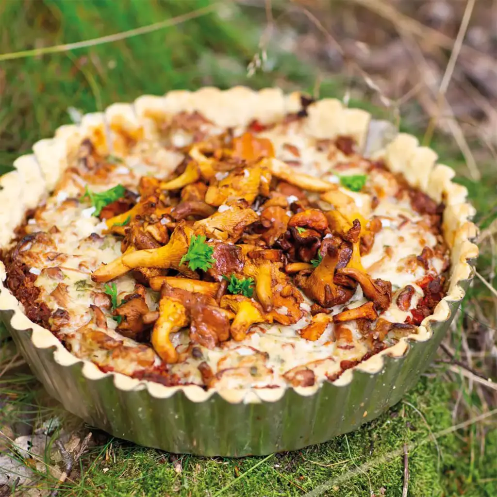 Vegetarisk kantarellpaj