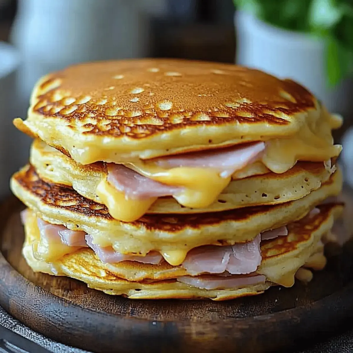 Pancakes Salés Jambon-Fromage : Une Délicieuse Révélation 2 pancakes salés jambon-fromage