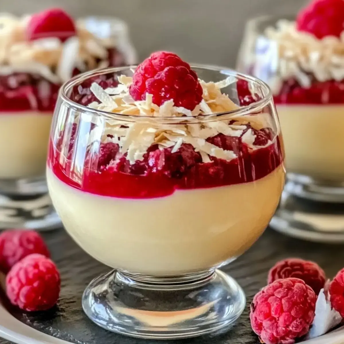 Panna Cotta Chocolat Blanc et Framboises : Un délice à tester ! - 2 panna cotta chocolat blanc framboises