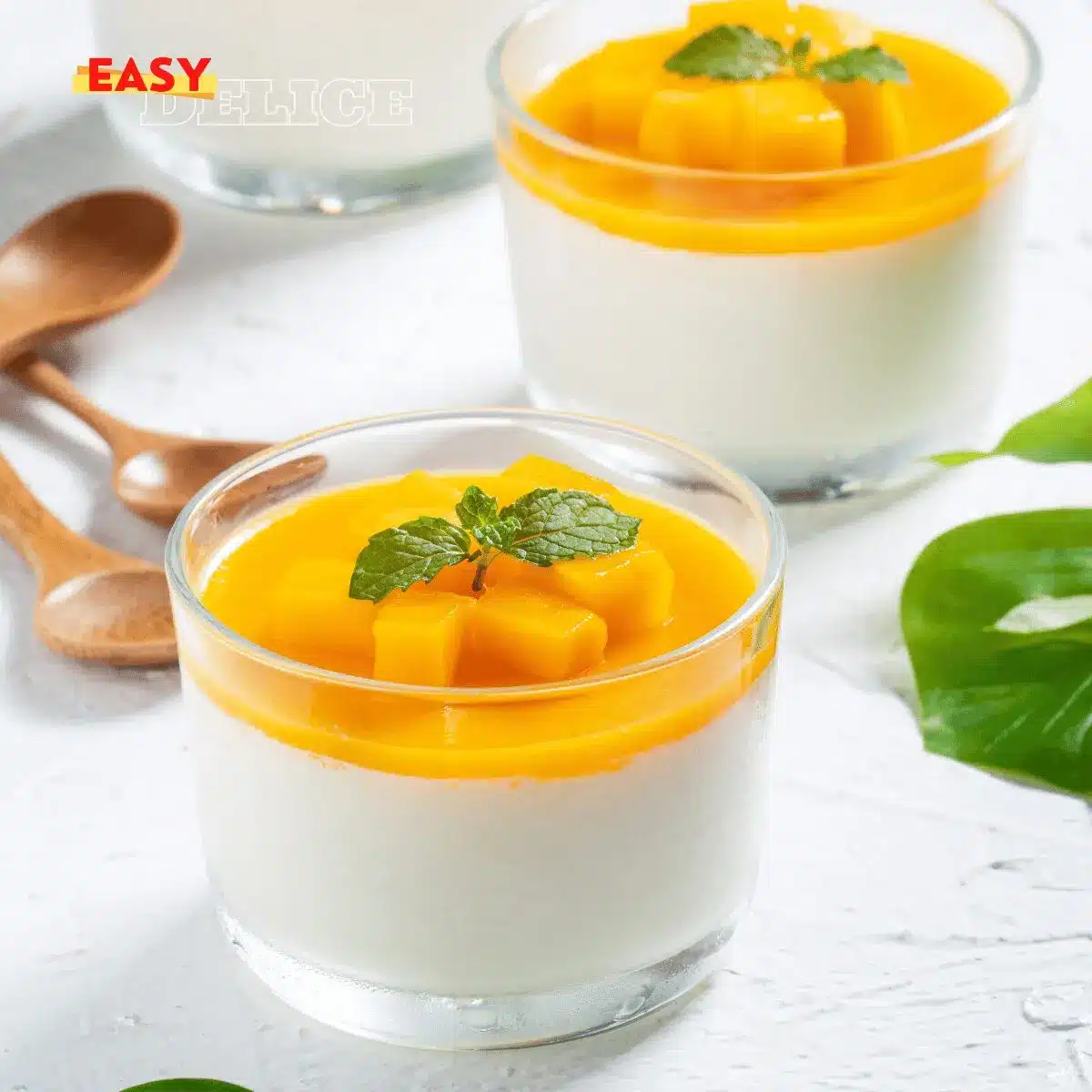 panna cotta y la mangue