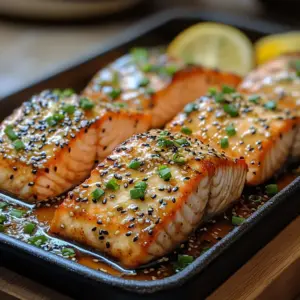Pavés de saumon au miel et à la sauce soja