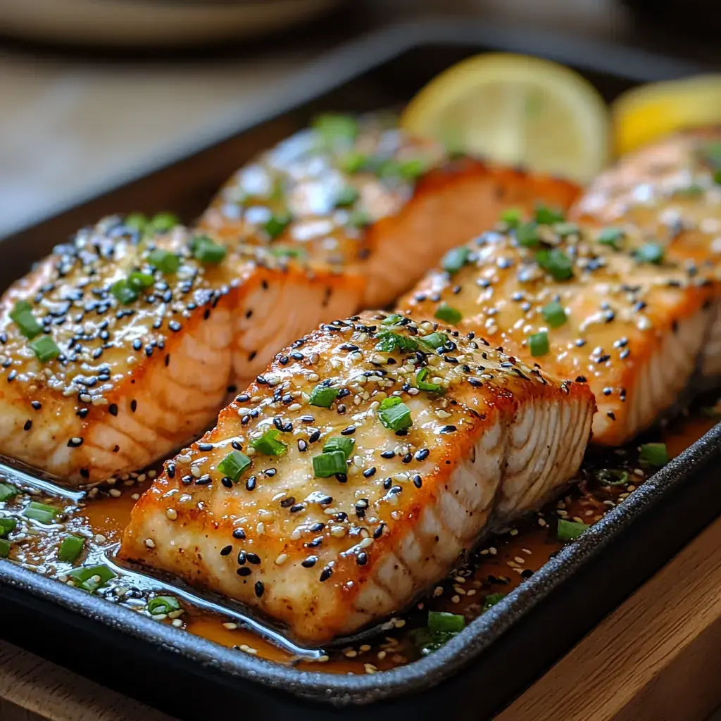 Pavé de saumon au miel et sauce soja