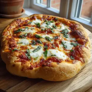 Pizza maison à la pâte moelleuse