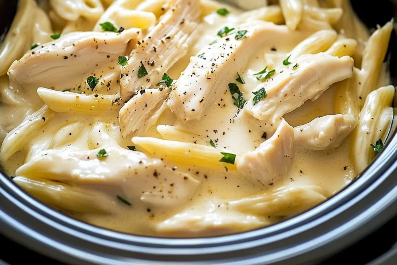 Poulet Alfredo à la mijoteuse 2 poulet Alfredo à la mijoteuse