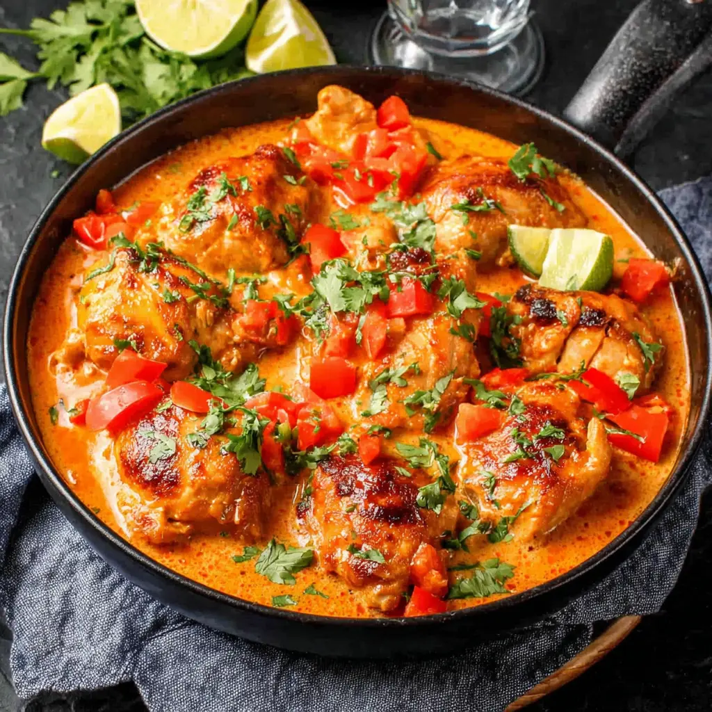 poulet au curry et lait de coco