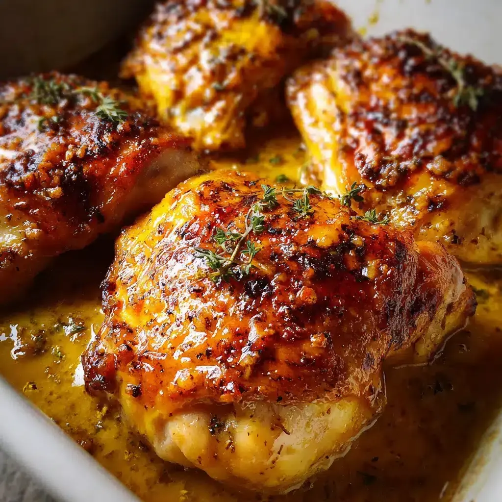 poulet au miel et moutarde au four