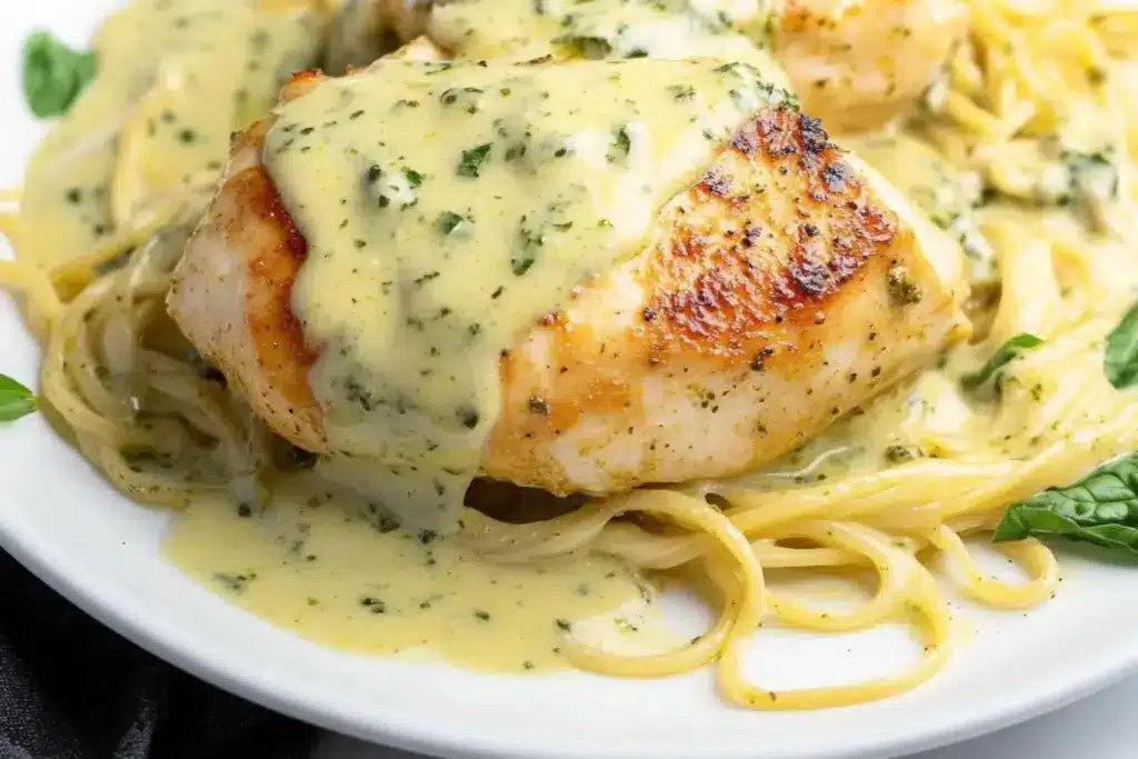 Poulet crémeux au pesto