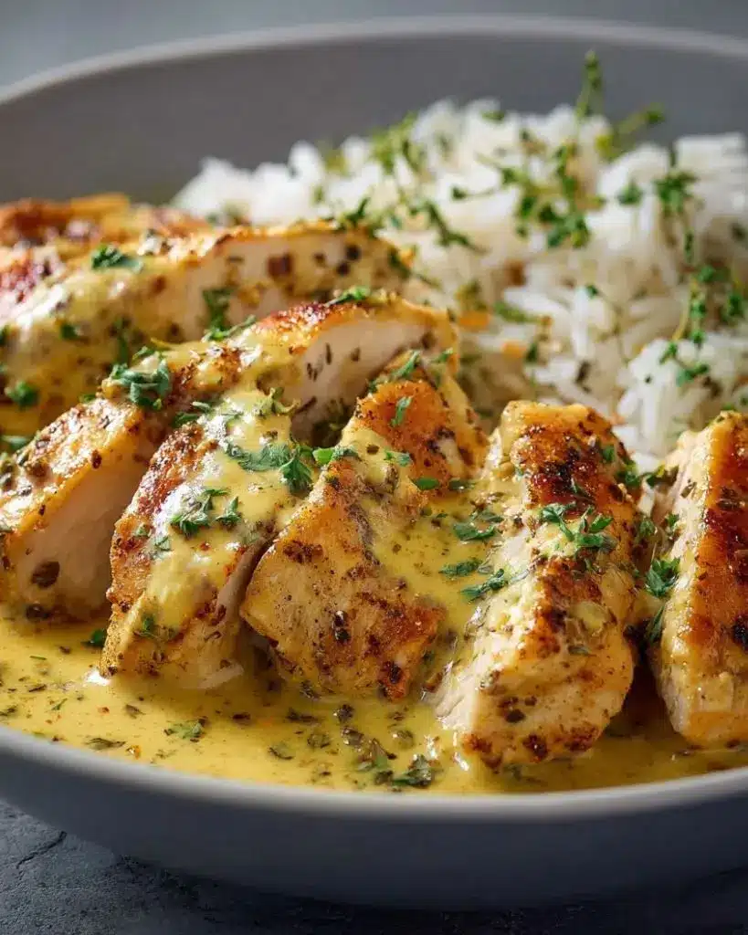 poulet y la moutarde