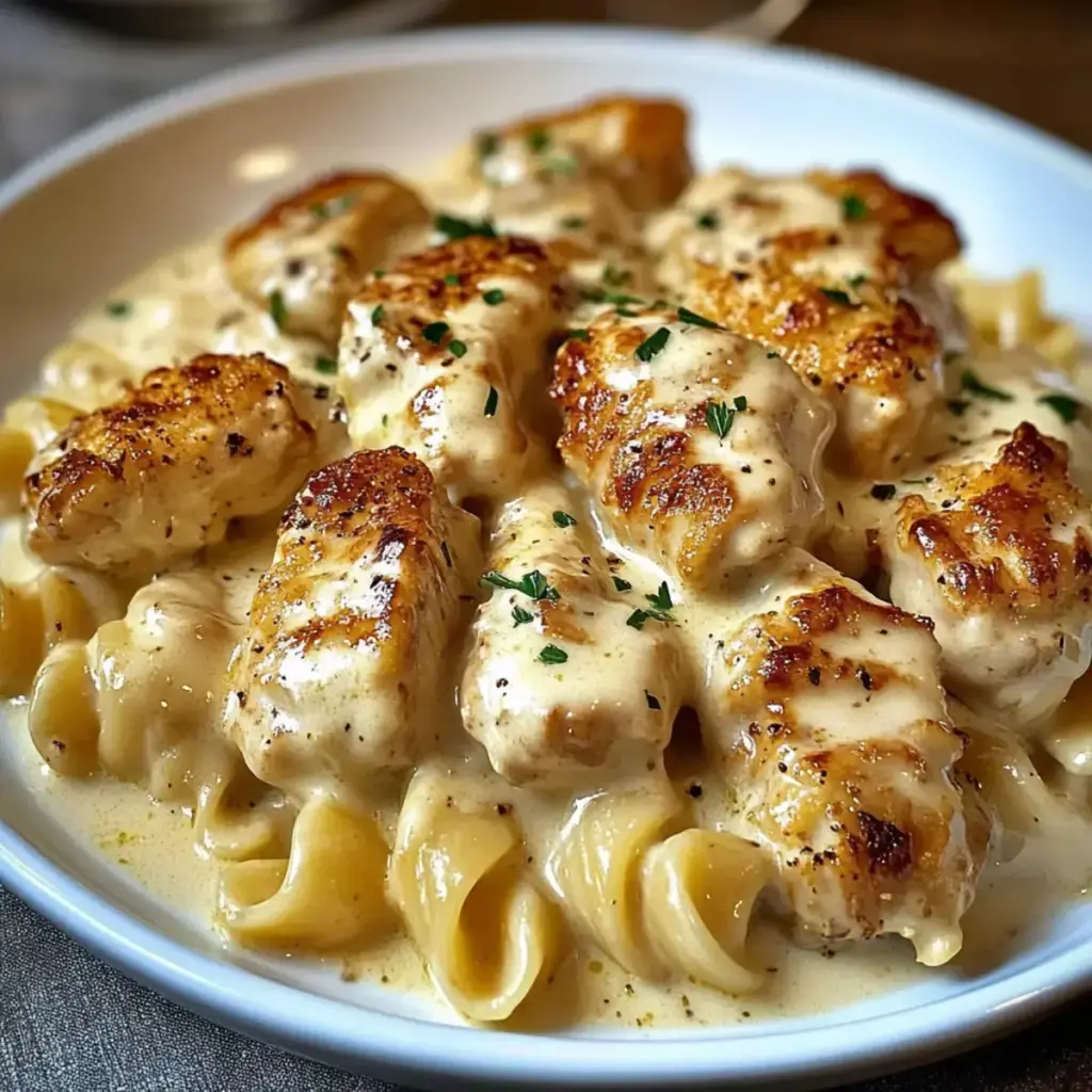 Les Pâtes Crémeuses au Poulet : Un Plat Réconfortant et Savoureux –