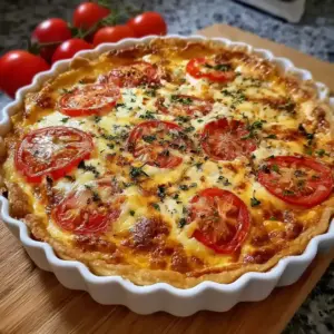 Quiche au thon et tomates