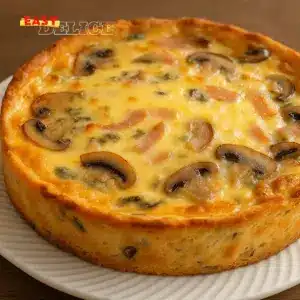 Quiche sans pâte au thon et champignons façon Cyril Lignac