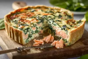 Quiche épinard et saumon
