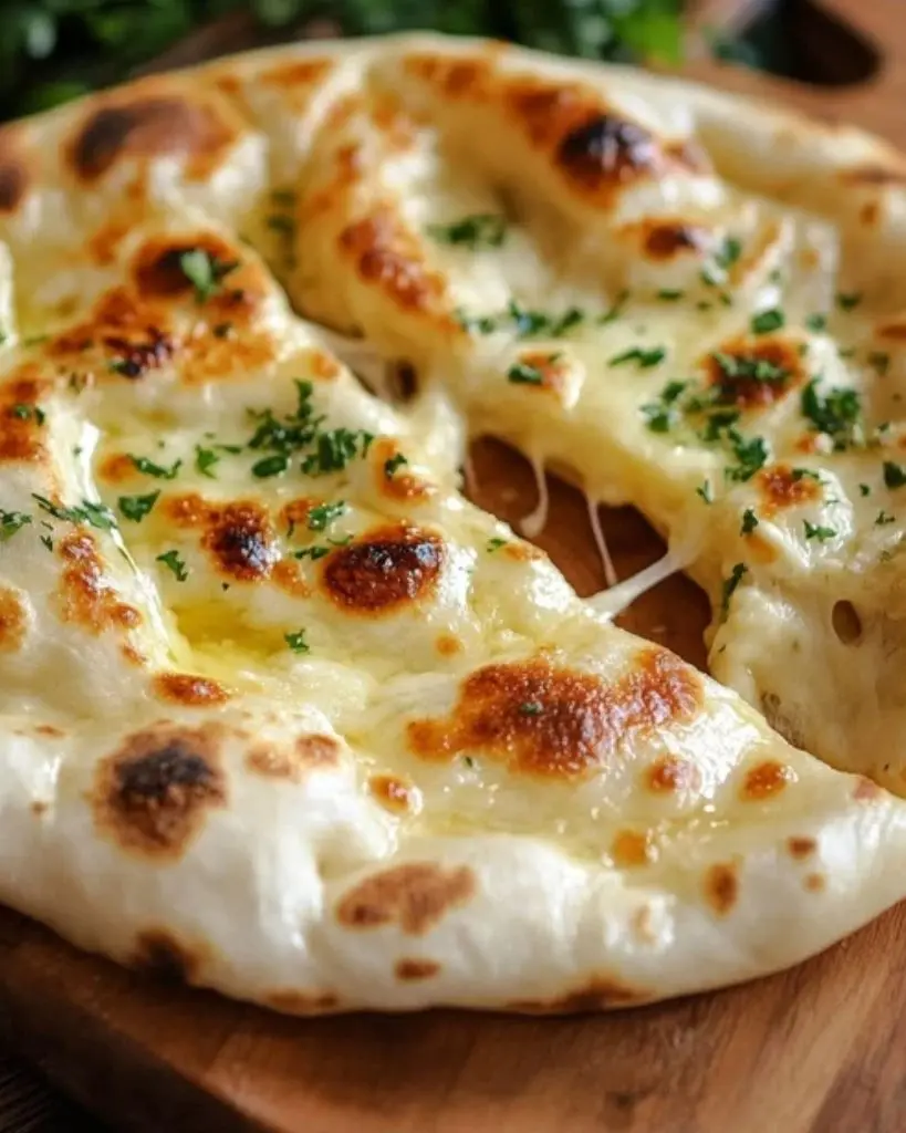 Cheese Naan à la Vache qui Rit 2 recette cheese naan