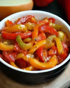 Compotée de poivrons fondante