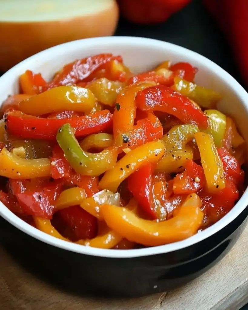 Compotée de poivrons aux oignons et paprika