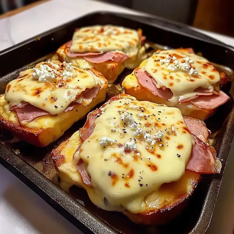 Croque-Monsieur Gratiné au Bacon de bœuf de Dinde et Fromage de Chèvre