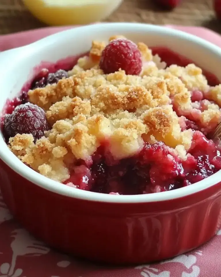 Crumble aux fruits rouges