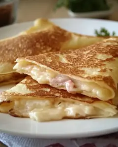 Crêpes gratinées au jambon et béchamel