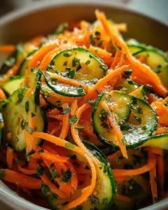 Salade de concombre et de carotte