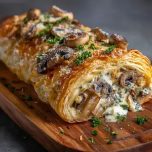 Feuilleté onctueux aux champignons