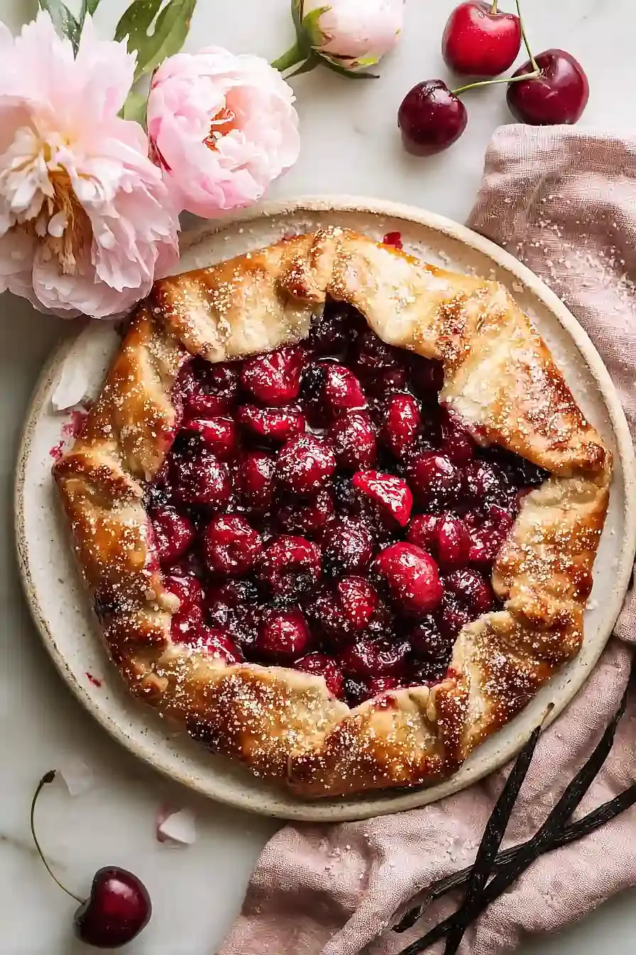 Homemade Cherry Galette - FlirtyFood 2 recette galette aux cerises
