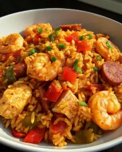 Jambalaya Poulet, Crevettes et Chorizo