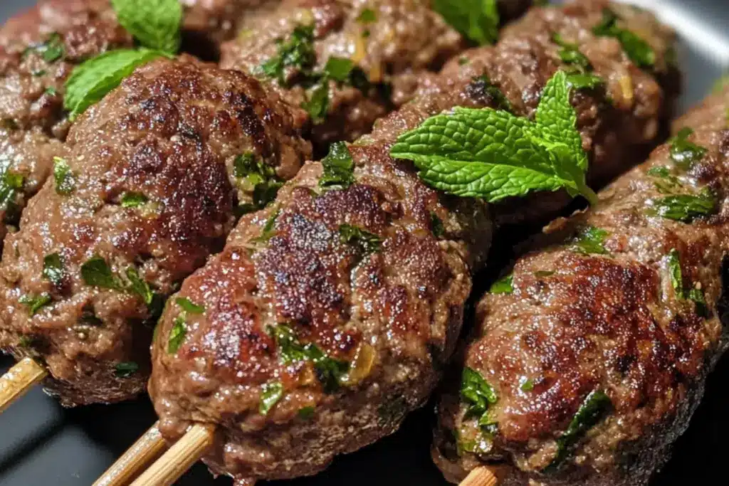Keftas maison parfumées à la menthe et au basilic