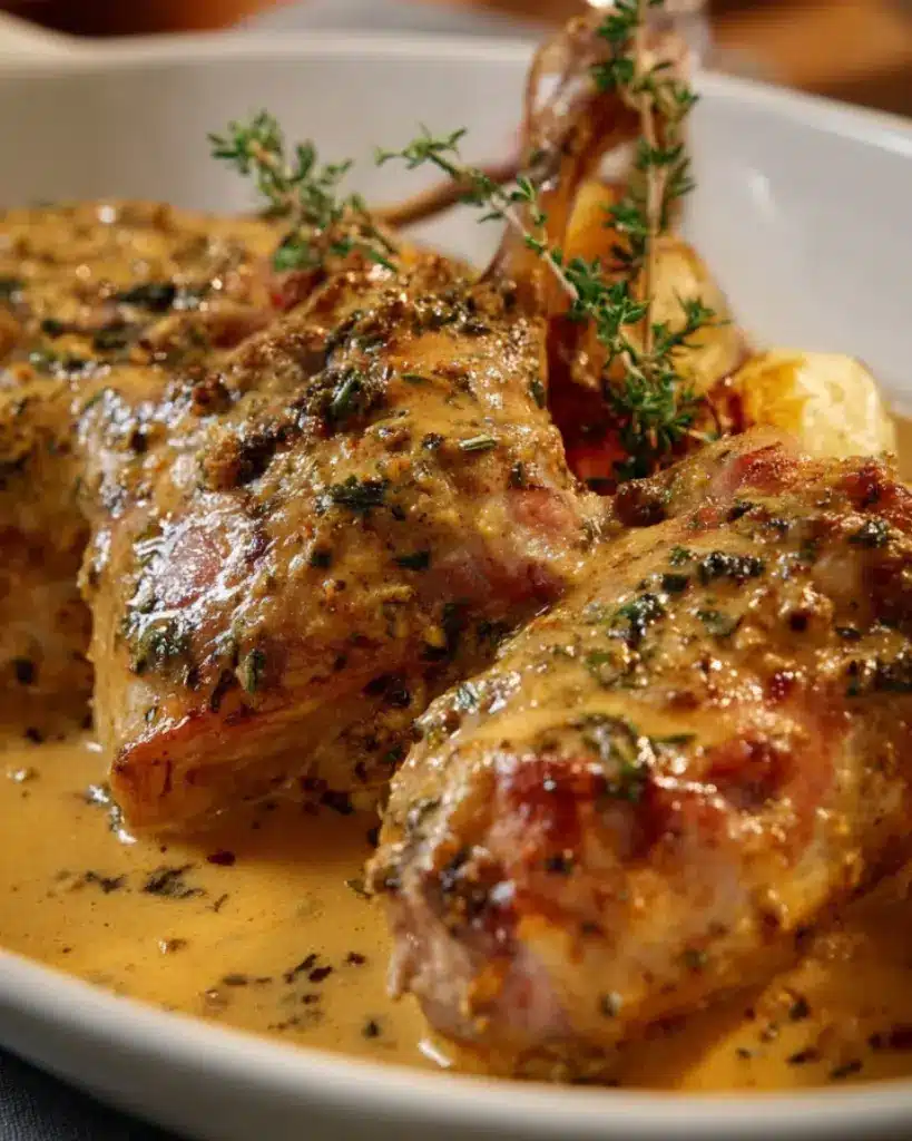 Lapin rôti à la moutarde