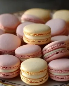 Macarons classiques à la vanille