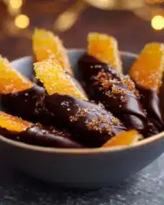 Orangettes au Chocolat Noir Maison