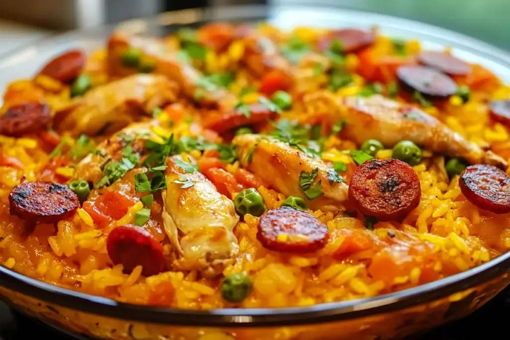Recette de paella au poulet et chorizo : un plat savoureux à partager