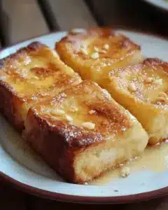 Pain perdu doré au four à la fleur d’oranger