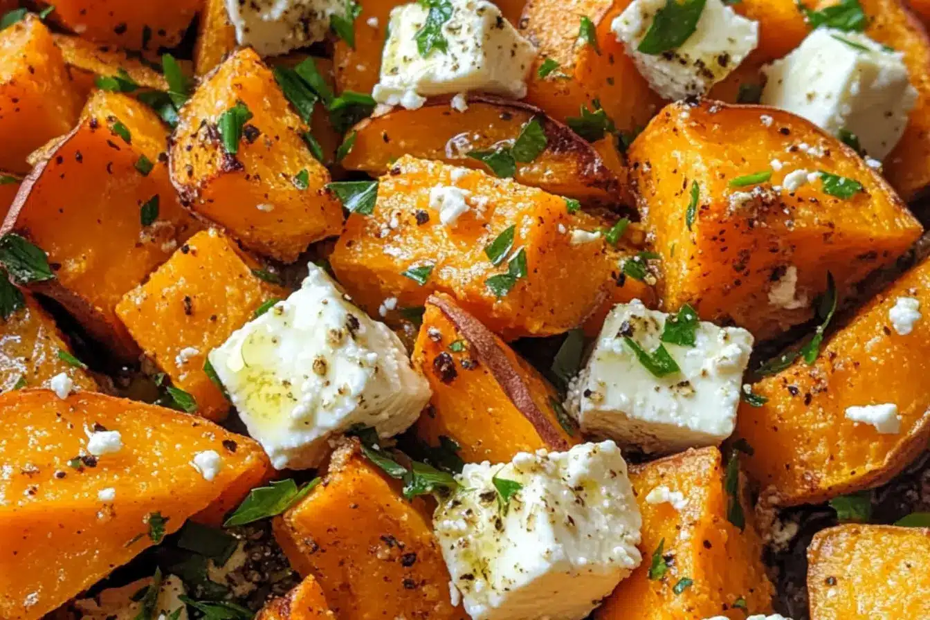 Patates douces au four, persil et feta 2 recette patates douces feta