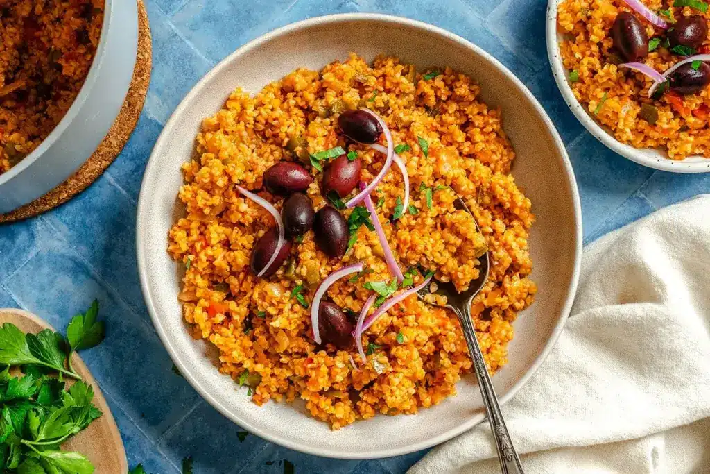 Easy Tomato Bulgur Pilaf Recipe