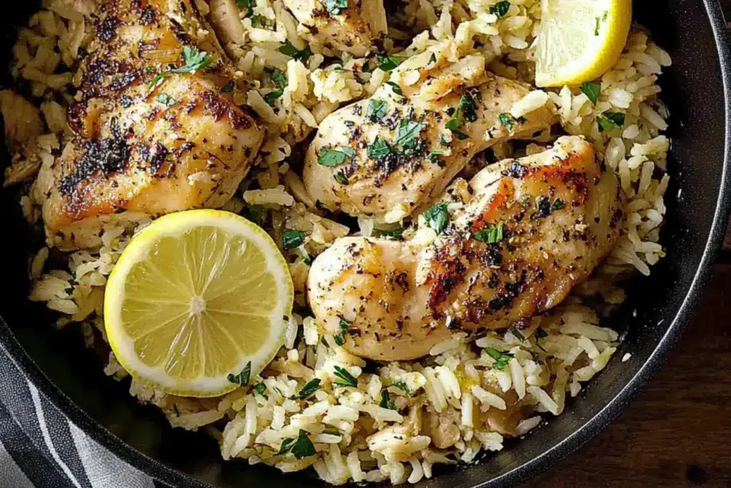 Poulet grec au riz citron