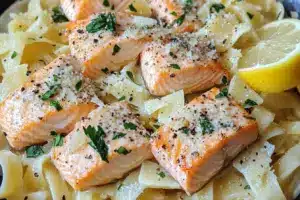 Tarte rustique au saumon onctueux