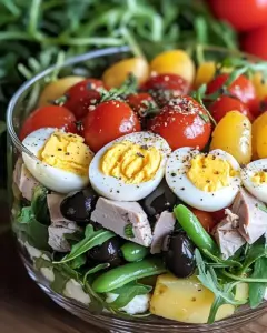 Salade composée colorée et nutritive