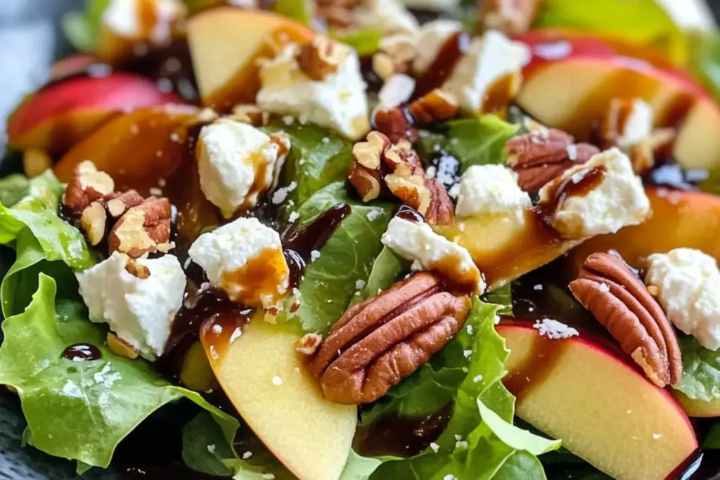 Salade d’automne vinaigrette crémeuse érable et balsamique