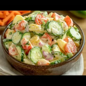 Salade de concombres croquante