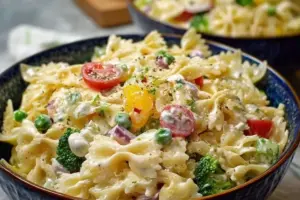 Salade de Pâtes Fraîcheur aux Légumes Croquants