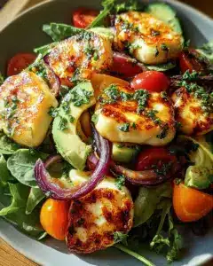 Salade de halloumi grillé