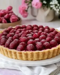 Tarte aux framboises facile et rapide