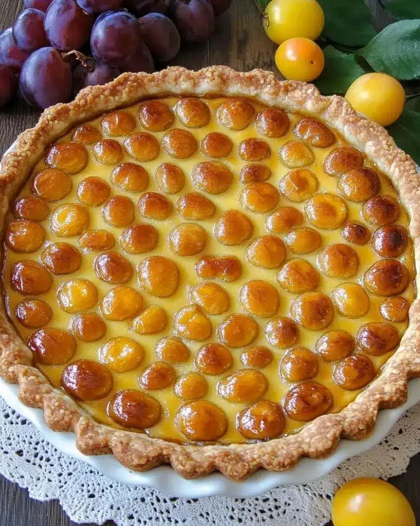 Tarte aux Mirabelles et à la Crème