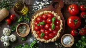 Tarte aux tomates cerises