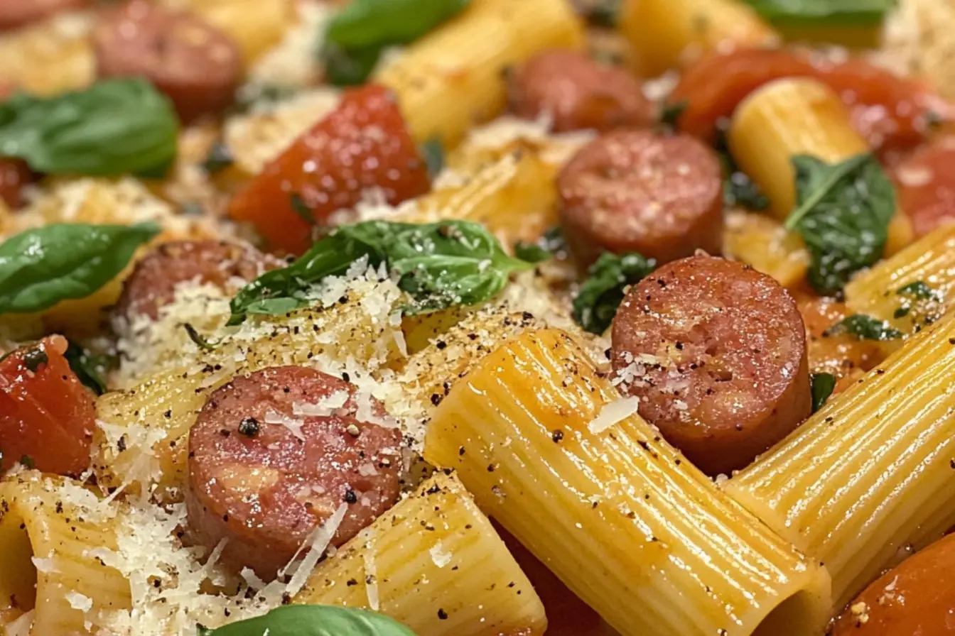 Rigatoni aux tomates et saucisses italiennes 2 rigatoni aux tomates et saucisses italiennes