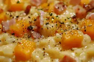 Risotto onctueux au butternut et lardons