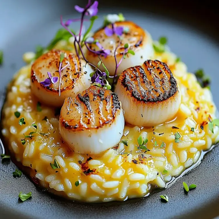 Coquilles Saint-Jacques sur Risotto Crémeux : le Plat Indulgent –