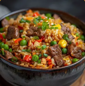 Riz frit au bœuf traditionnel