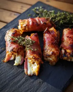 Rouleaux de Feta au jambon de dinde grillés